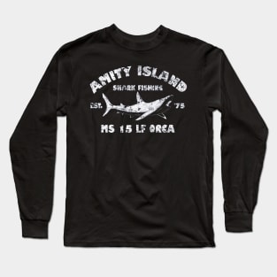 Amity Island Shark Fising Long Sleeve T-Shirt